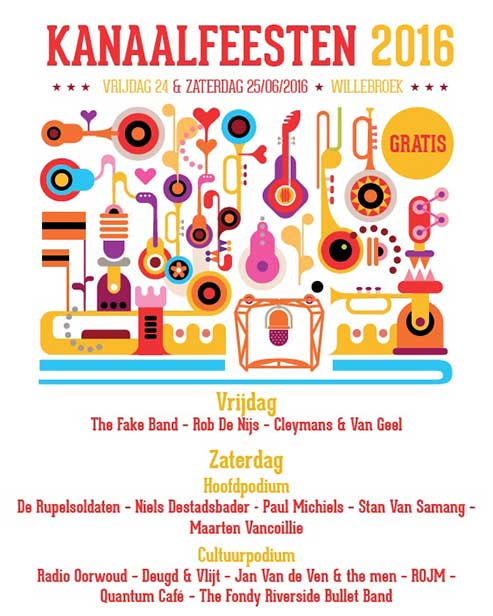 Kanaalfeesten 2016 Willebroek met braderij