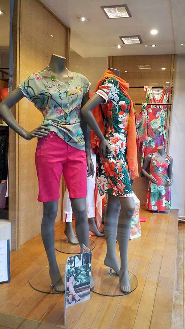 Etalage collectie dames lente / zomer 2019